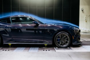 Rolling Road Wind Tunnel with Mustang Dark Horse